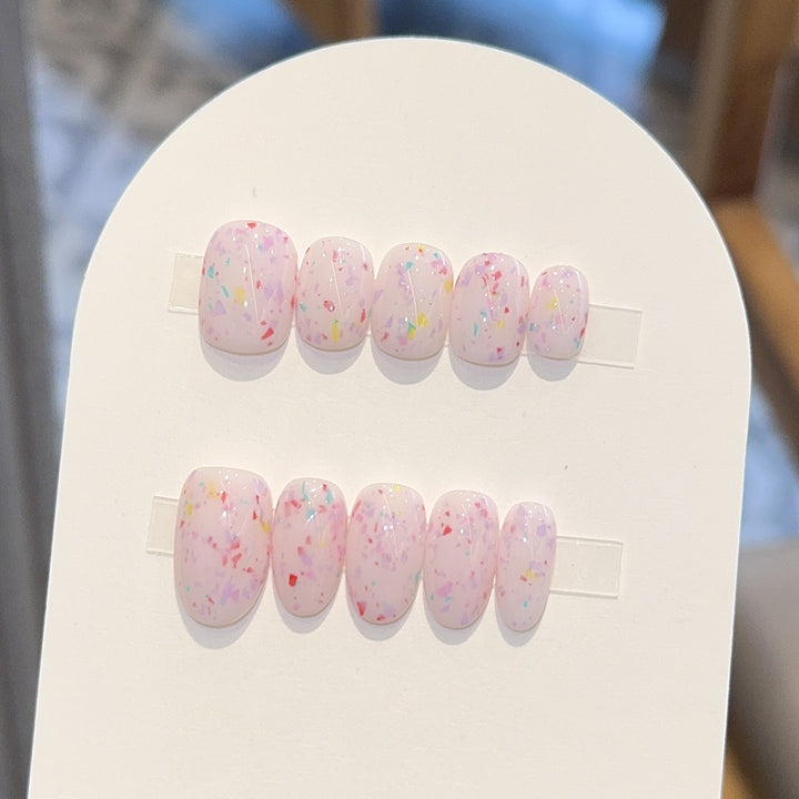 Art nail set with sparkling accents Bowlift