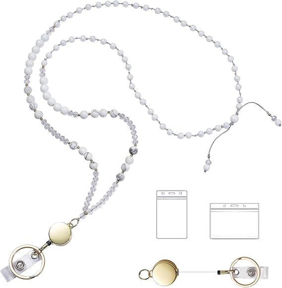 Beaded Eyewear Lanyard with Retractable Clip Bowlift
