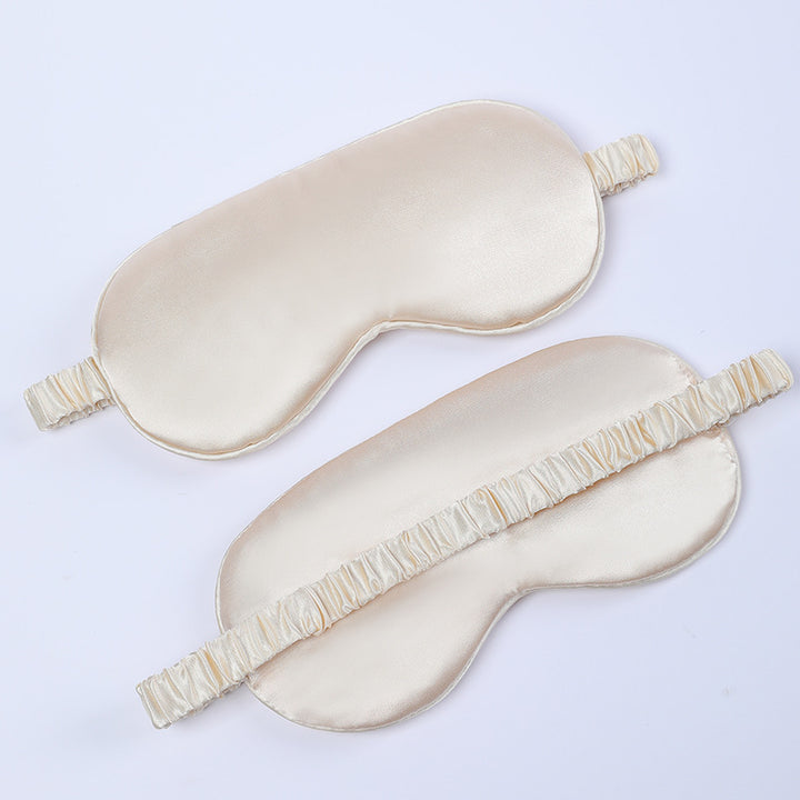 Women's nano silk sleep mask with padded eye area, adjustable elastic band, and storage pouch Bowlift