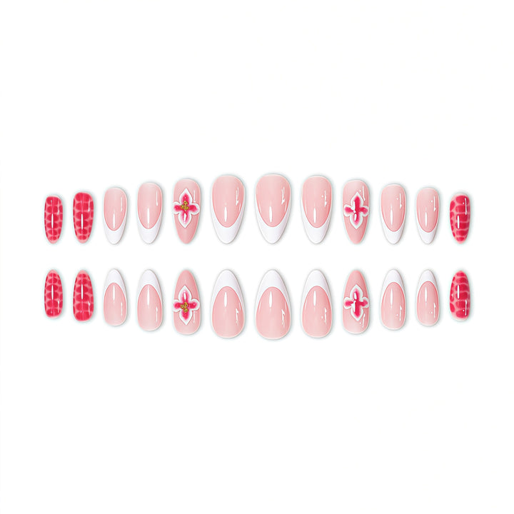 Floral Stiletto Nail Enhancements Bowlift
