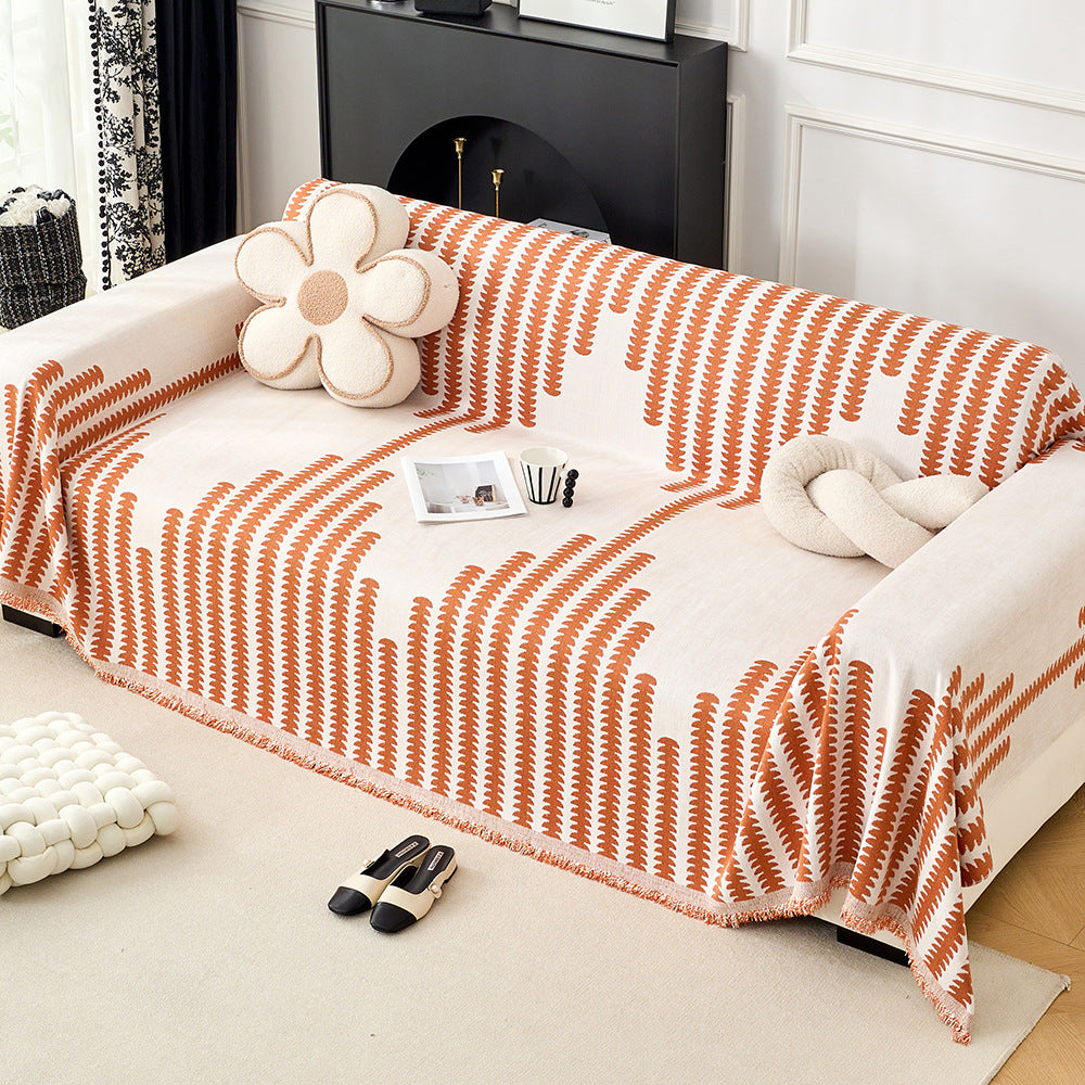 Cozy Decorative Fringe Sofa Throw Blanket
