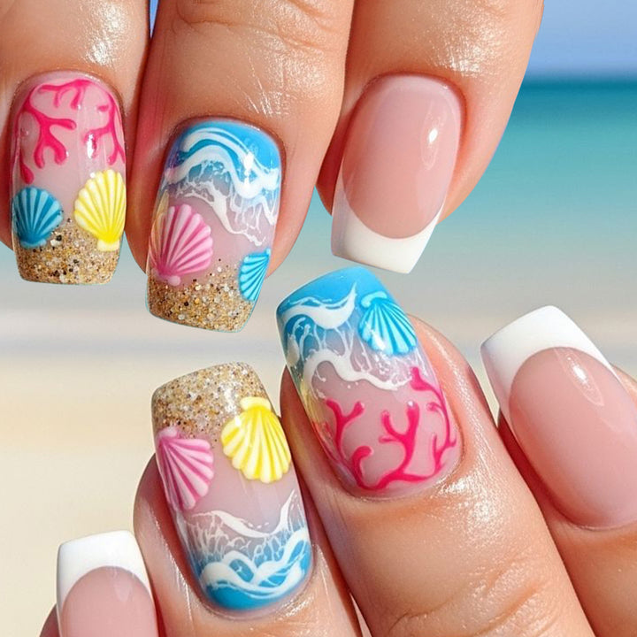 Ocean-Themed 3D Nail Art Extensions Bowlift