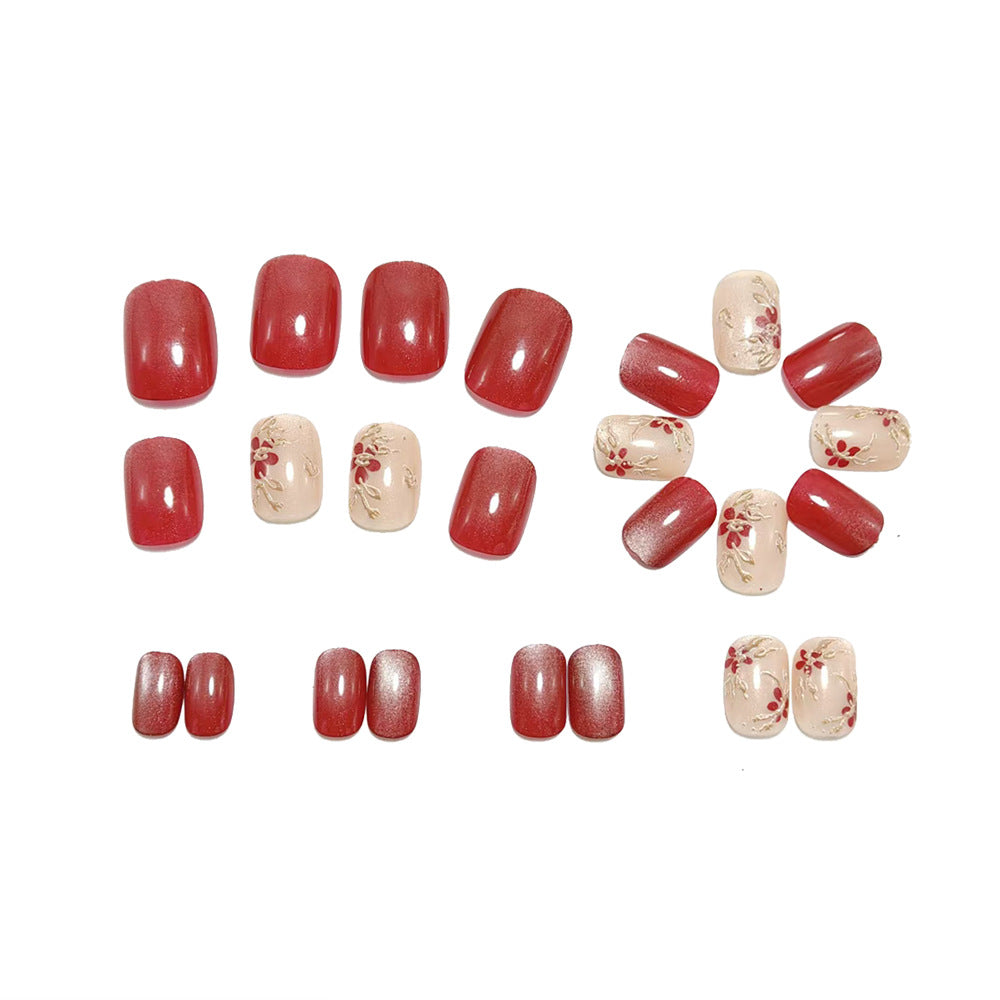 Artificial nails with luxurious floral embellishments Bowlift