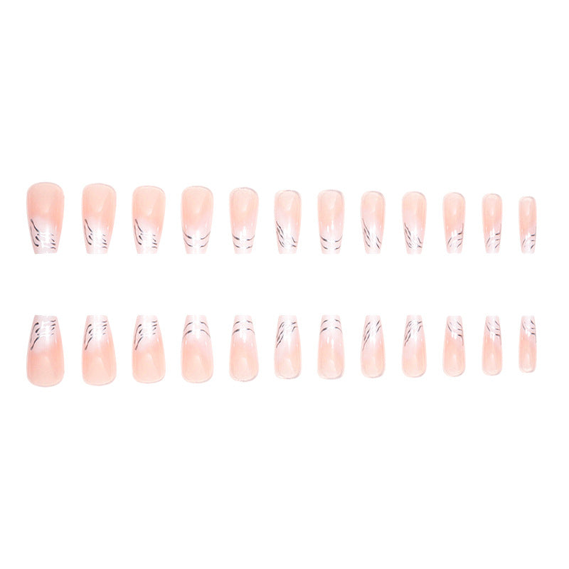 Elegant Marble-Design Press-On Nails Bowlift