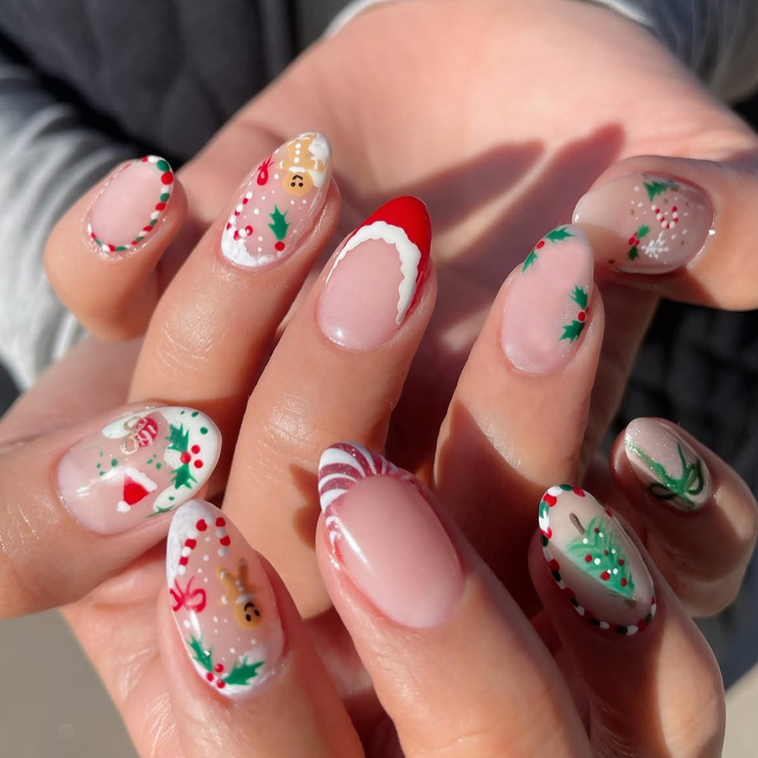 Festive Artificial Nail Creations Bowlift