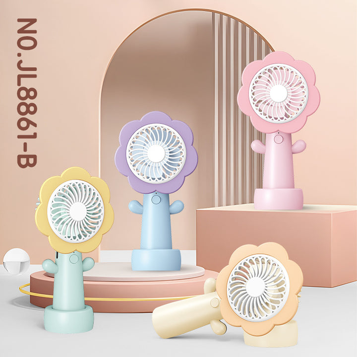 Women's Portable Mini Flower Hand Fan Bowlift
