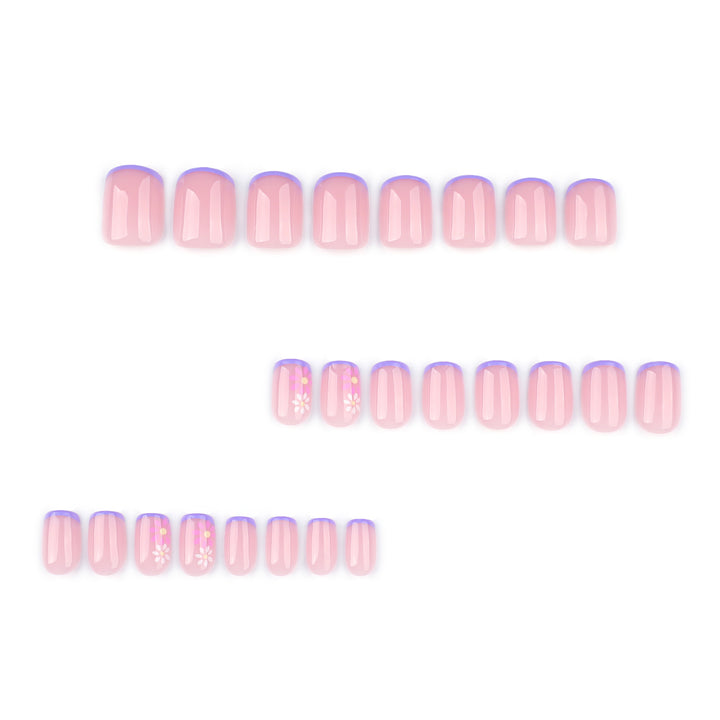 Floral Accent Press-On Nail Tips Bowlift