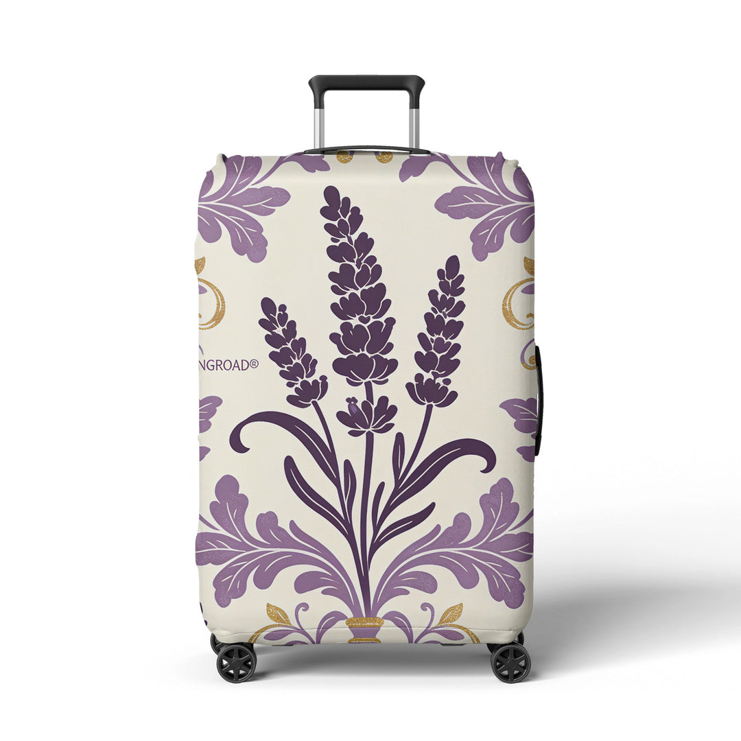 Women’s suitcase cover with floral lavender pattern Bowlift