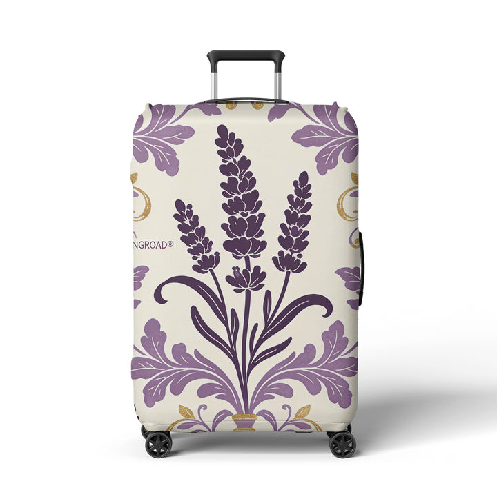 Women’s suitcase cover with floral lavender pattern Bowlift