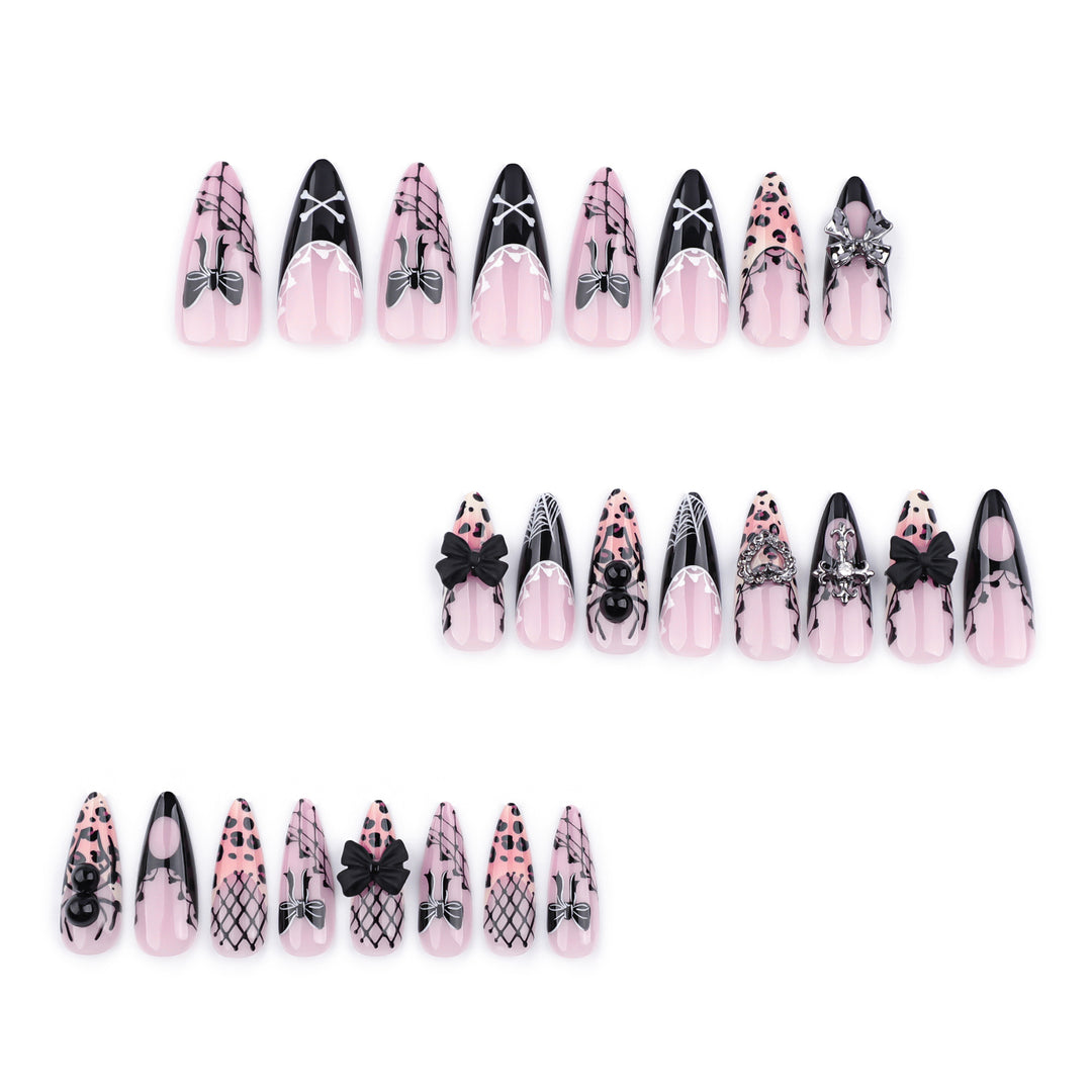 Creative acrylic nails in elegant leopard design Bowlift