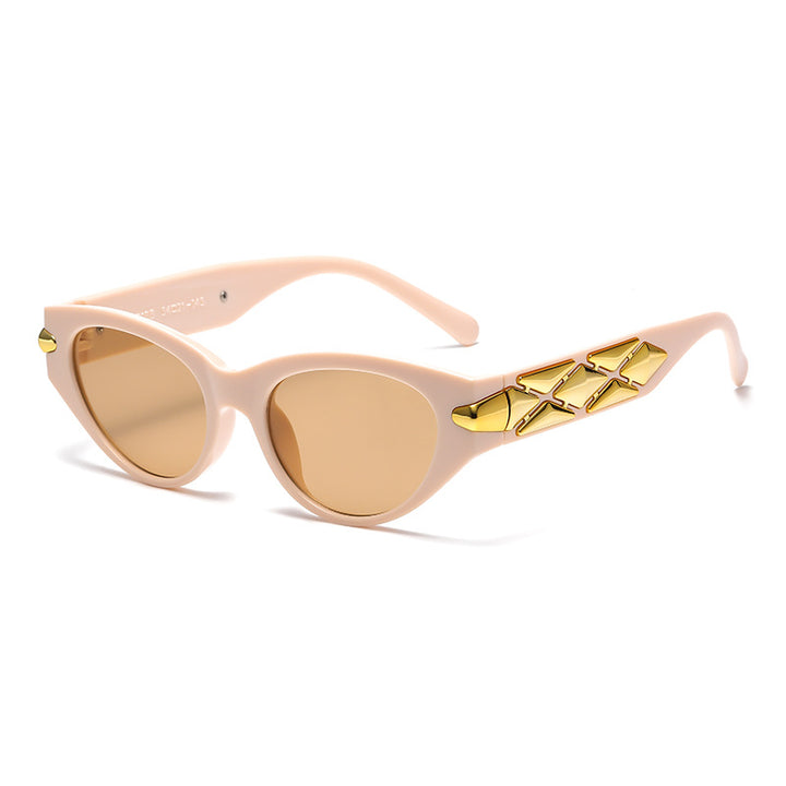 Women's Cat-Eye Sunglasses with Luxurious Accents and Unique Design Bowlift