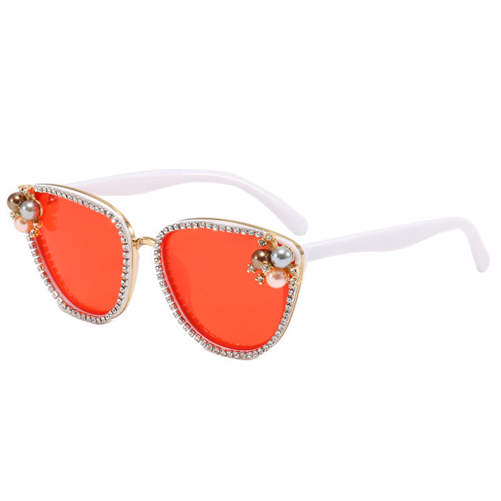 Ladies glamorous sunglasses with pearl and crystal decoration Bowlift