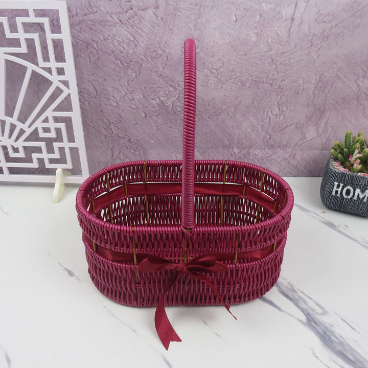 Decorative Handwoven Storage Basket Bowlift