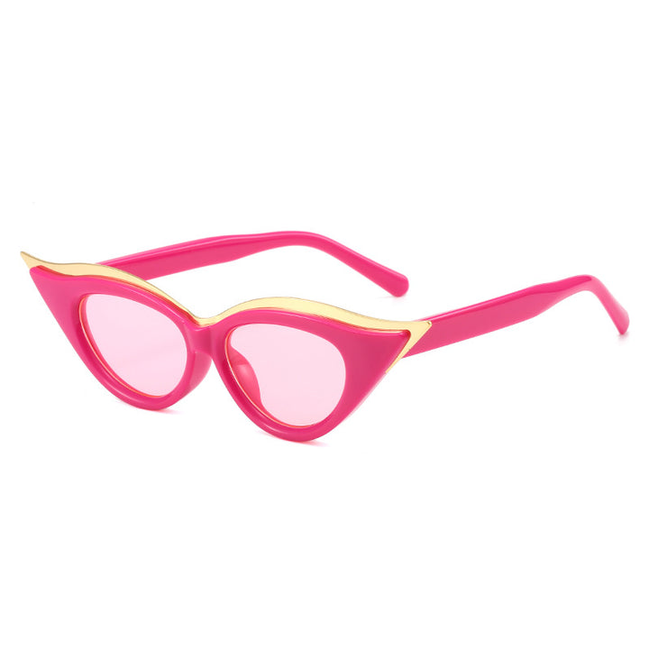 Women's Cat-Eye Sunglasses with Luxurious Metallic Accents Bowlift