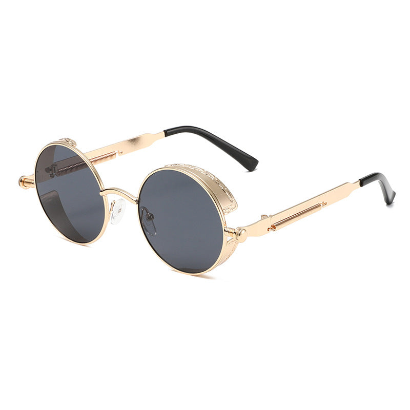 Ladies Round Sunglasses with High-Quality Metal Frame Bowlift