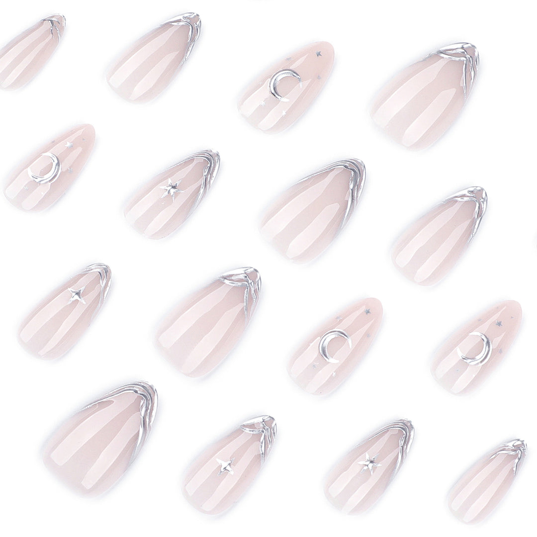 Elegant Nail Art with Moon and Star Designs Bowlift