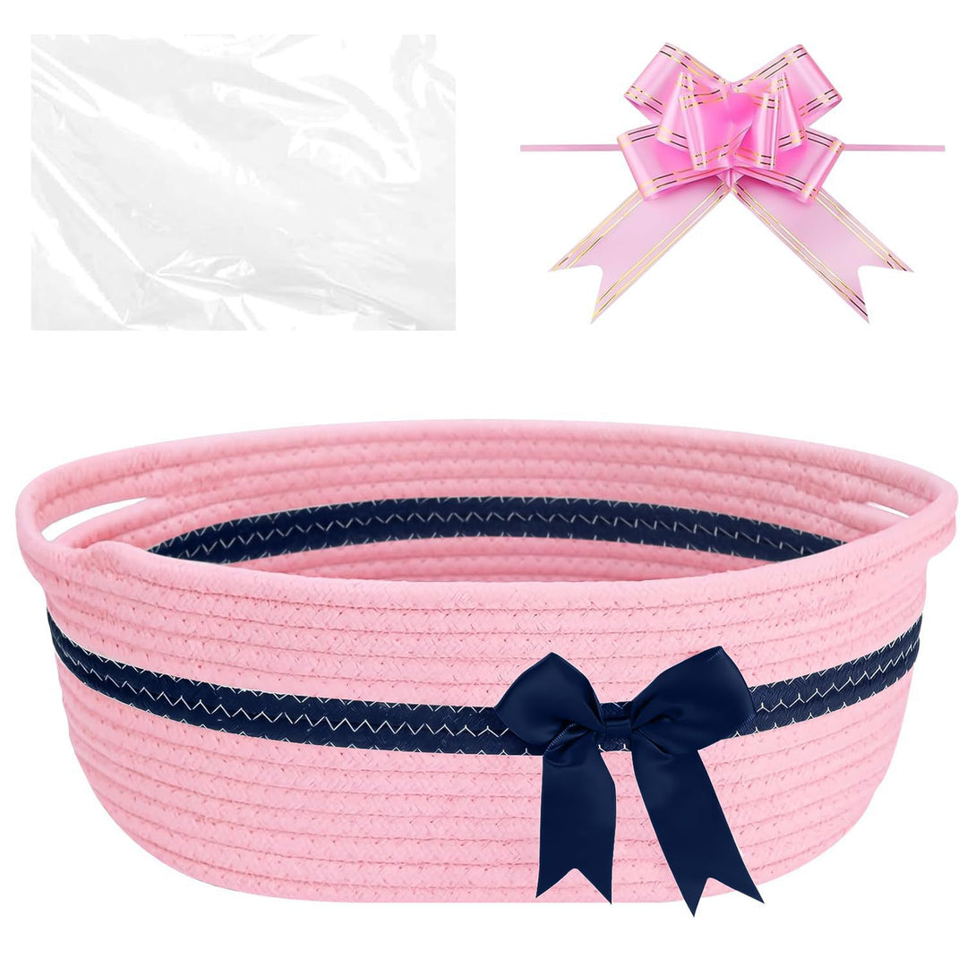 Women's decorative storage basket with bow accent Bowlift