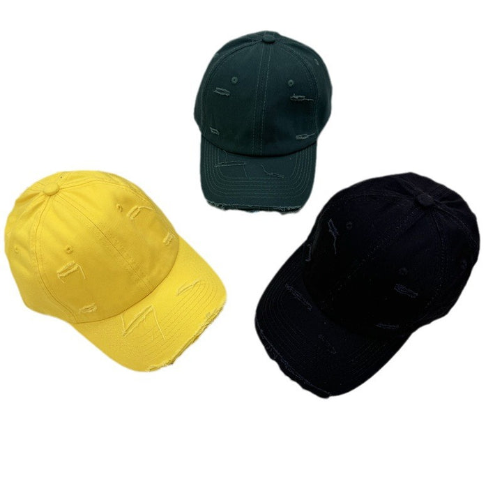 Men's Distressed Vintage-Style Baseball Cap Bowlift