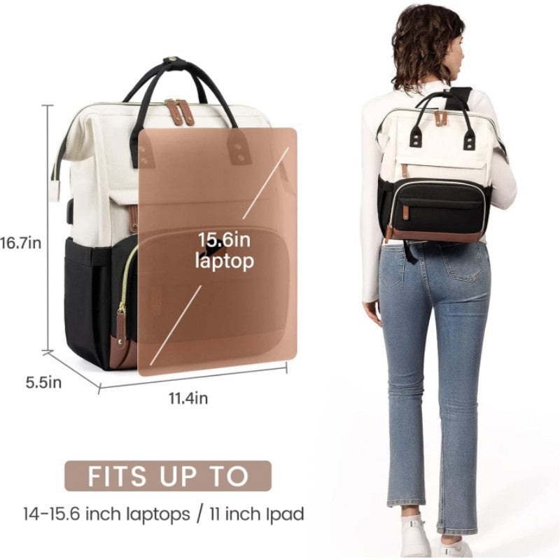 Multifunctional Backpack with Stylish Leather Accents Bowlift
