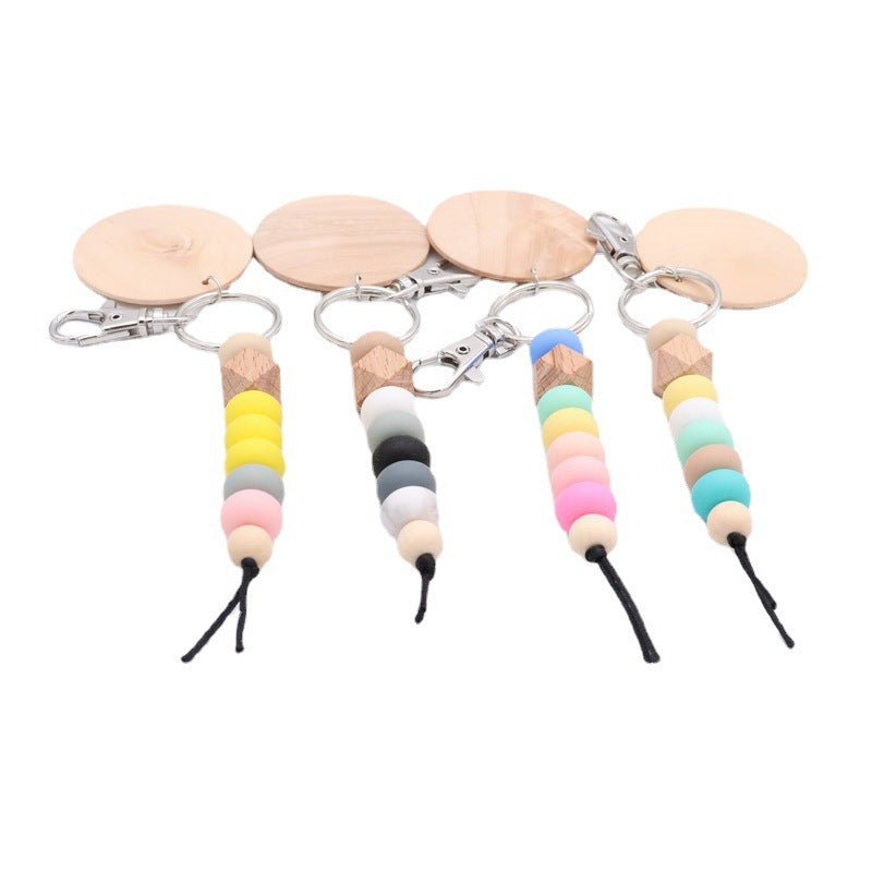 Decorative Wooden Beaded Keychain Bowlift