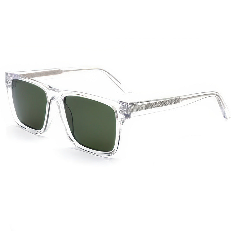 Women's fashionable sunglasses with clear plastic frame and multifunctional lenses Bowlift