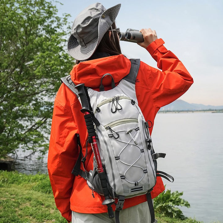 Sporty hiking backpack with ergonomic carrying system and reflective accents Bowlift