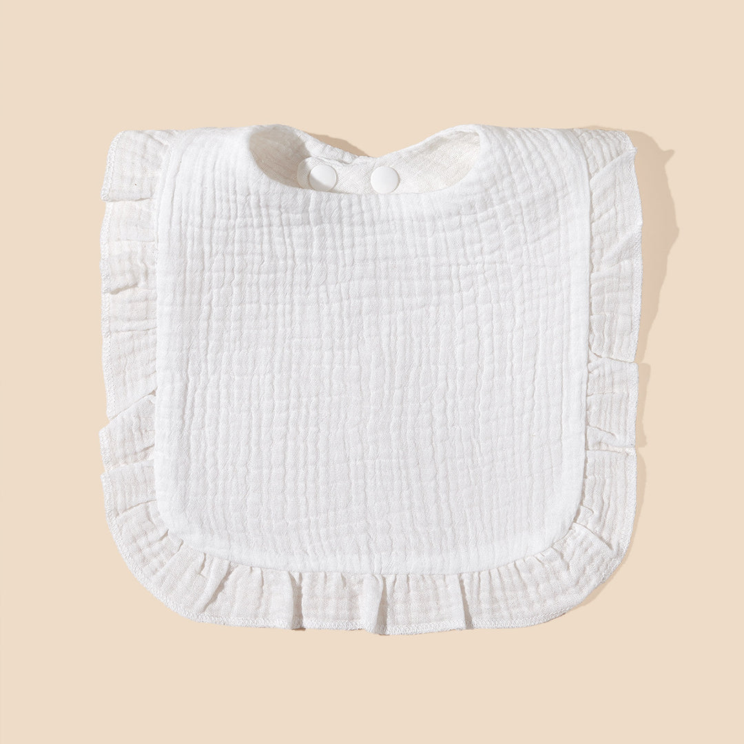Soft Ruffled Muslin Baby Bib Bowlift