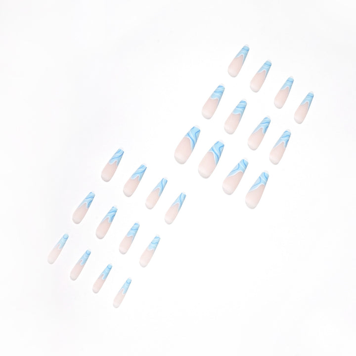 Artificial nail extensions with wave design Bowlift