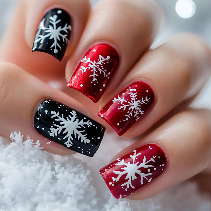 Themed Winter Holiday Nail Art Bowlift