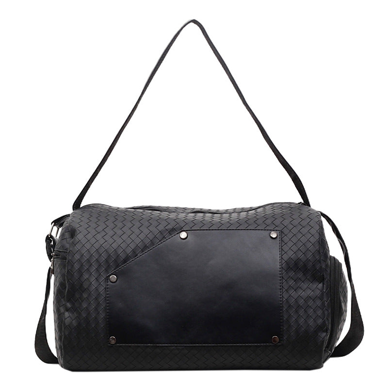Elegant Sport Duffel Bag with Woven Design and Removable Shoulder Strap Bowlift