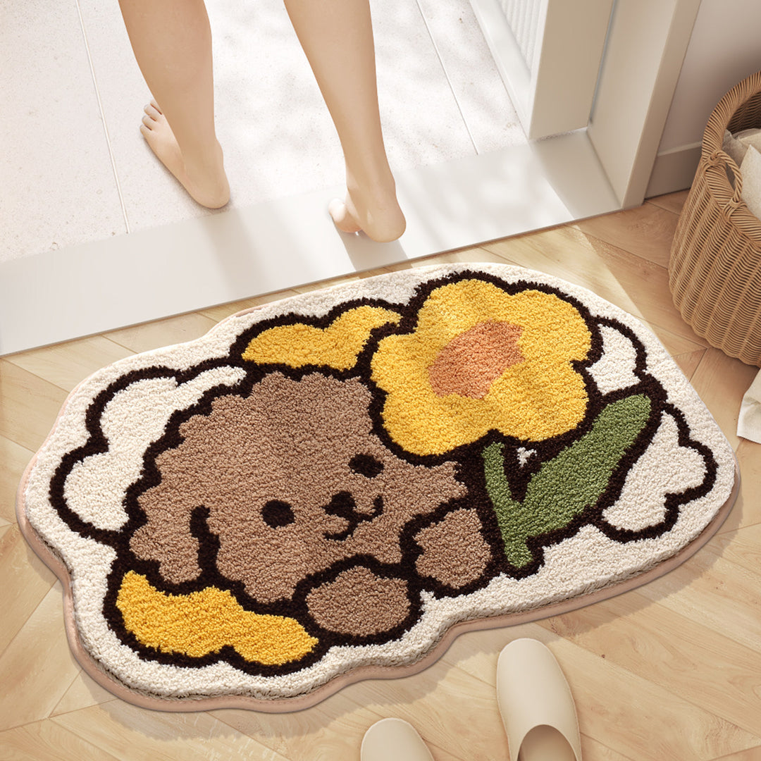 Plush Cartoon Character Bath Mat