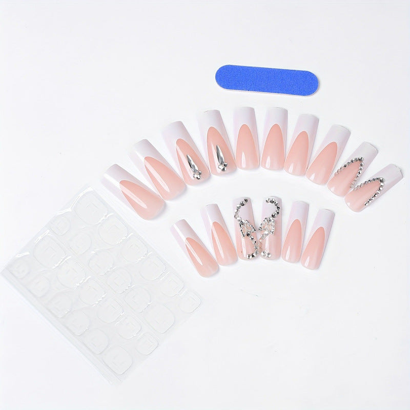 Nail set with elegant design and glitter accents Bowlift
