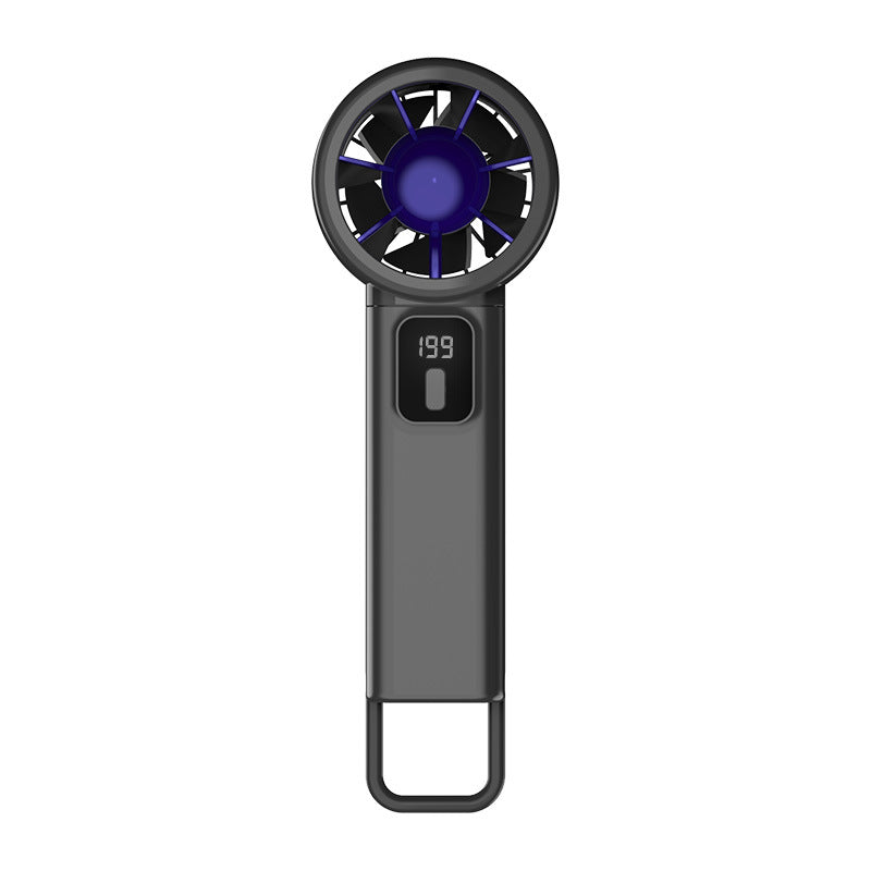 Women Portable Handheld Fan with Digital Display Bowlift