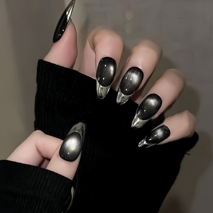 Artful Abstract Design Press-On Nails Bowlift