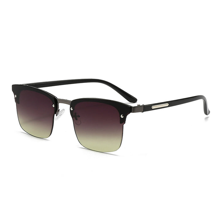 Ladies elegant square sunglasses with metallic accents Bowlift