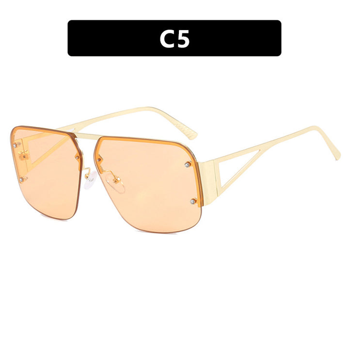 Women’s Futuristic Sunglasses with Square Frame and Mirrored Lenses Bowlift
