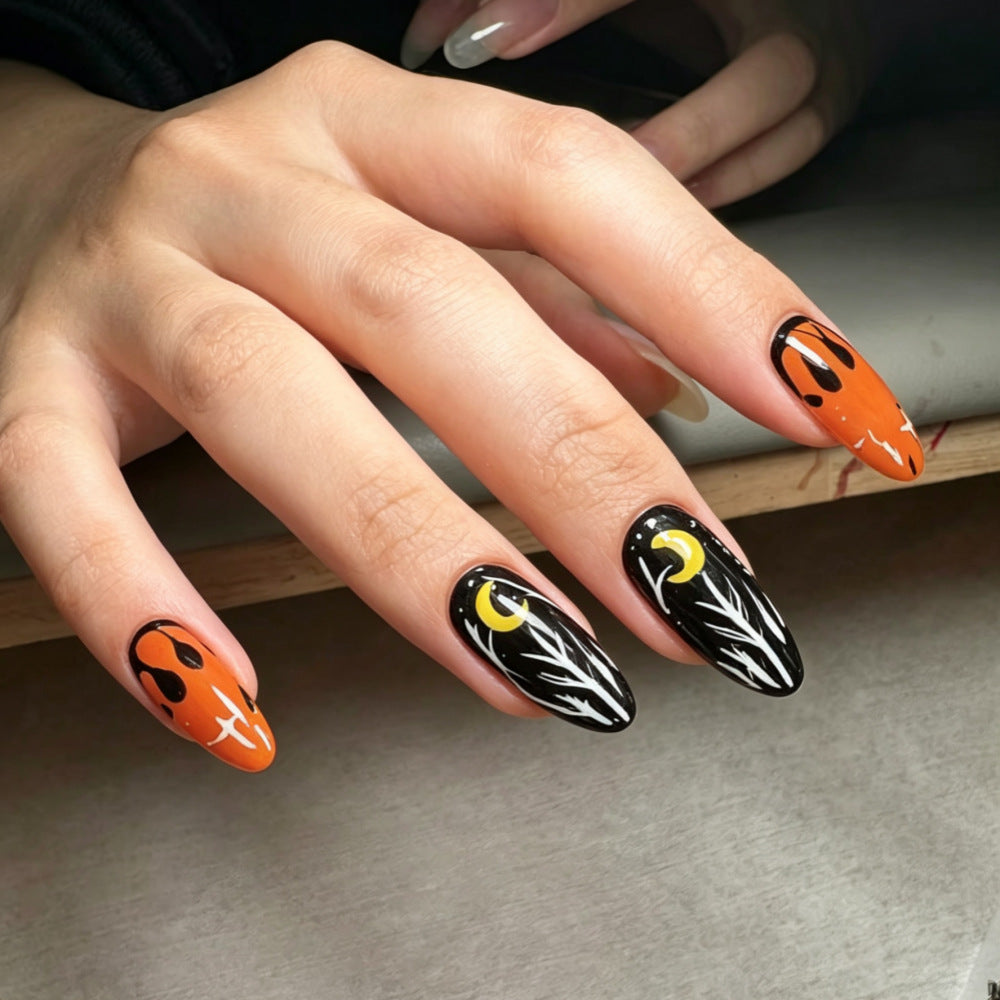 Artificial nails with creative Halloween design Bowlift