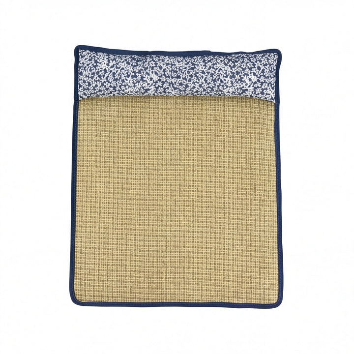 Unisex nan cooling sisal sleeping mat with padded neck pillow for pets Bowlift