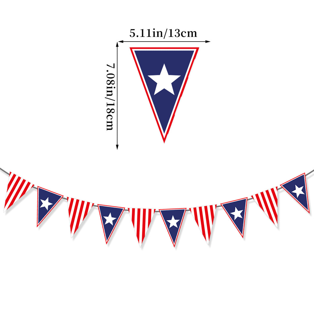 Unisex nan patriotic decorative bunting banner set with pre-strung USA letters and star garlands Bowlift