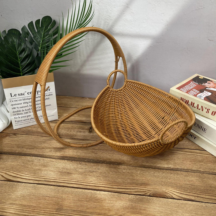 Ladies stylish decorative storage basket on metal frame Bowlift