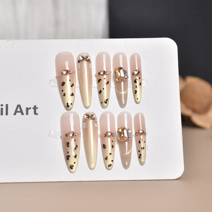 Decorative Crystal-Embellished Press-On Nails Bowlift