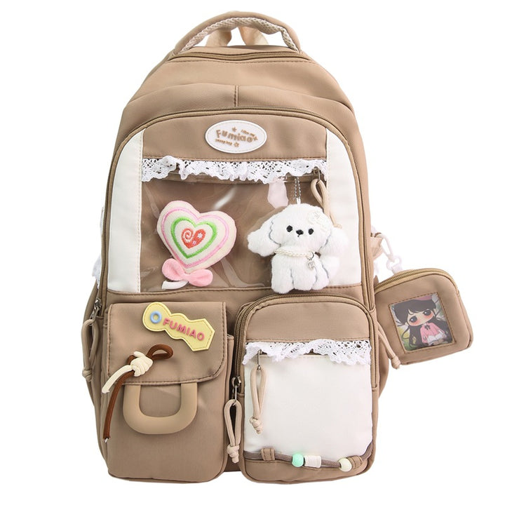 Playful Multi-Pocket Travel Backpack