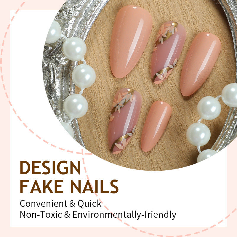 Nail art set with elegant flower patterns Bowlift