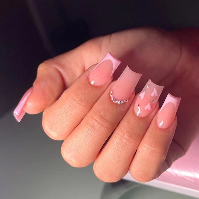 Decorative Faux Nail Extensions with Rhinestone Accents Bowlift