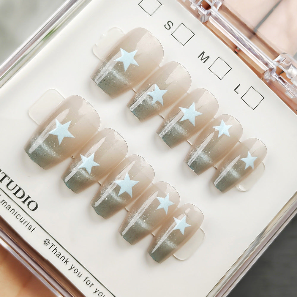 Artificial nails with Elegant Ombre Design Bowlift