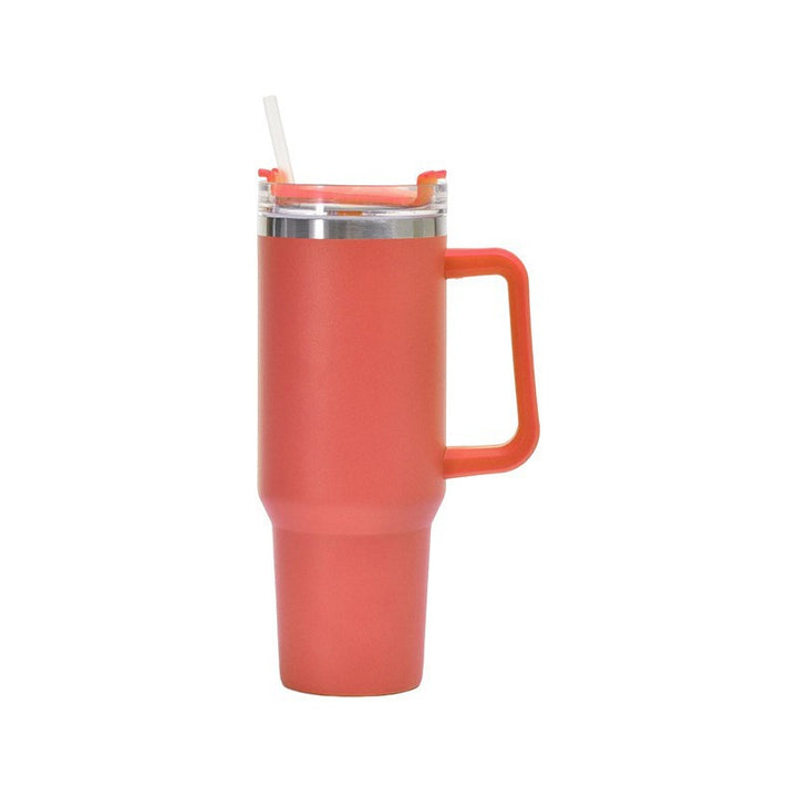 Women's insulated cup with straw and ergonomic handle Bowlift