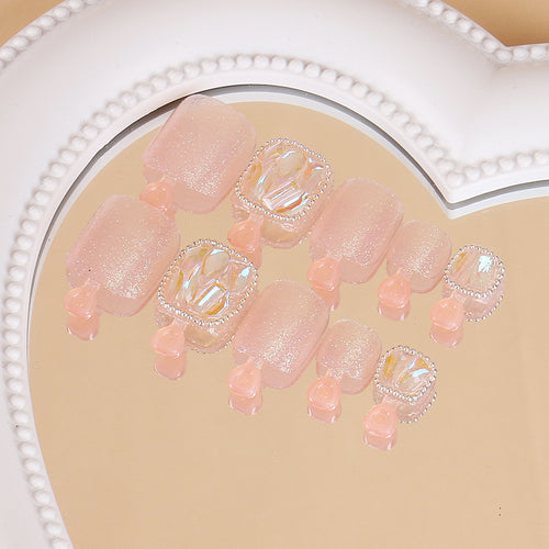 Decorative Acrylic Press-On Nail Set Bowlift