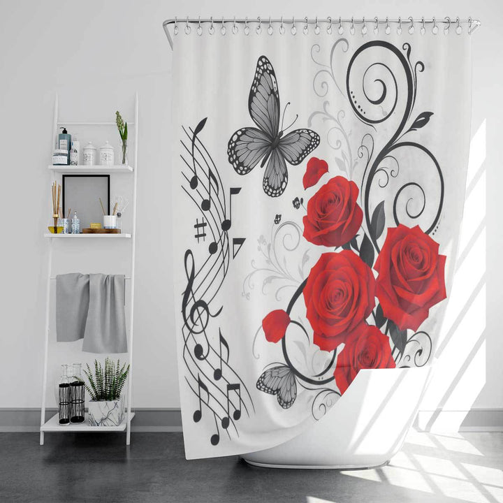 Camping-Themed Shower Curtain Bowlift