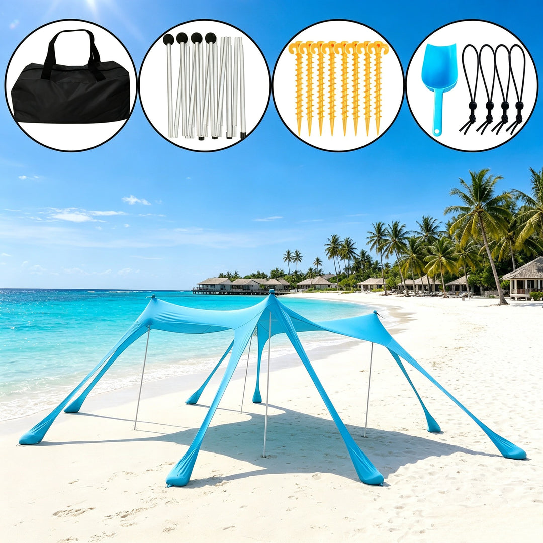 Portable Beach Shade Canopy Bowlift