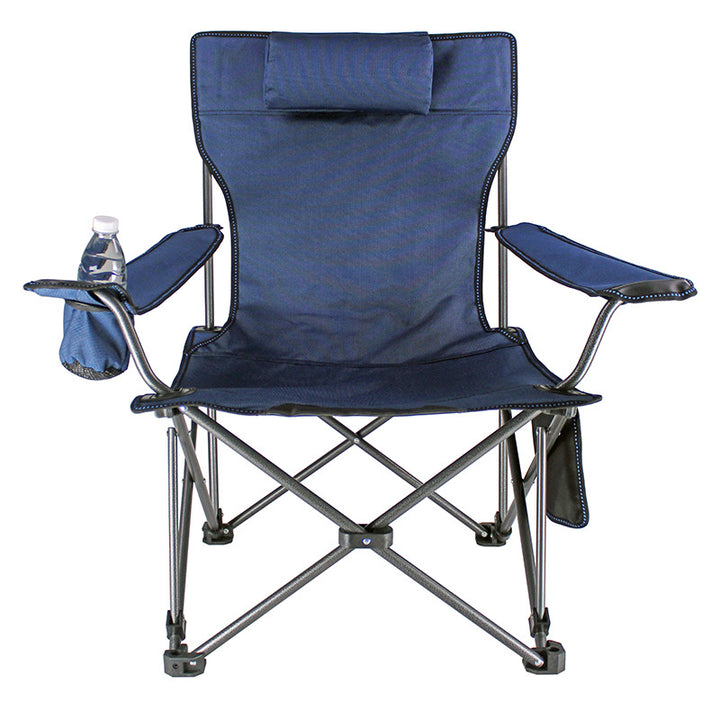 Portable Camping Chair with Side Storage Pocket Bowlift